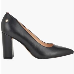 Tommy Hilfiger Classic Black Heels - Abilene Block Heel Pump